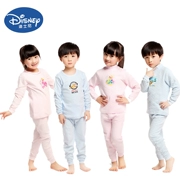 Đồ lót trẻ em Disney quần áo cotton mùa thu quần dài cộng với cotton bé trai và bé gái cotton áo len quần pyjama