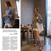 K790 Quần áo của phụ nữ Hàn Quốc Chaoyangge worsted cotton lỏng phía trước ngắn dài khe dài tay áo chống nắng áo dài - Cộng với kích thước quần áo