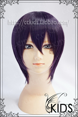 taobao agent 【Cckids】[Wild Liangshen] Night Dou cosplay wigs Inside short hair, dark purple black