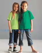 Gildan 76000B trẻ em cotton màu trống cổ tròn ngắn tay t-shirt quần áo trẻ em cha mẹ và con áo sơ mi
