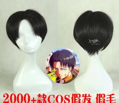 taobao agent Anime black brown short hair High -temperature silk fake hair COSPLAY fake hair attack giant Liverbie chief