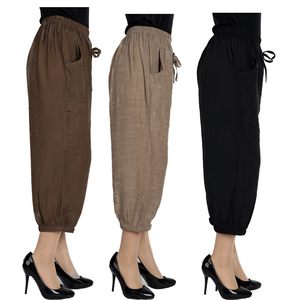 Mùa hè mới Lantern quần nữ trung niên của phụ nữ quần cotton linen quần âu linen cắt quần mẹ nạp quần