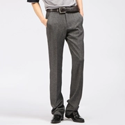 Quần nam phù hợp với quần kinh doanh quần eo thẳng quần dài giản dị trung niên cha dài quần mùa đông dày