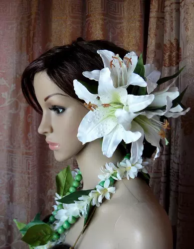 Гавайская современная травяная юбка с украшениями головы, ювелирные украшения, аксессуары для волос Auana Hula