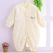 Quần áo trẻ em mùa thu và mùa đông cotton ấm áp dày quần áo trẻ sơ sinh Quần áo trẻ em leo núi phong cách mới - Áo liền quần