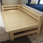 Kinh tế rắn gỗ đơn giản trẻ em hiện đại giường giường phụ với hộ lan tôn sóng giường đơn loại khu dân cư giường đồ nội thất