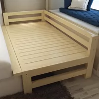 Kinh tế rắn gỗ đơn giản trẻ em hiện đại giường giường phụ với hộ lan tôn sóng giường đơn loại khu dân cư giường đồ nội thất giường lưới