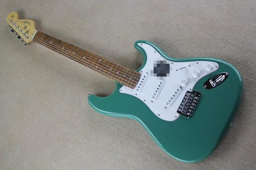 Flyoung ST ЭЛЕКТРО ГИТАРИТА темно -синие зеленые розы.