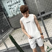 Mùa hè của nam giới thường thể thao phù hợp với nam giới xu hướng vest Hàn Quốc phiên bản của phòng tập thể dục chạy quần áo mỏng một đẹp trai