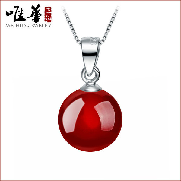 Универсальное короткое красное ожерелье, агатовая подвеска, цепочка, комплект, японские и корейские, серебро 925 пробы