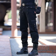 Jun Ye Xing ngoài trời quần áo ngụy trang quân đội người hâm mộ quần nhiều túi quần overalls quần thường - Những người đam mê quân sự hàng may mặc / sản phẩm quạt quân đội