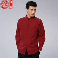 Hãy đến với bộ đồ Dragon Tang đích thực Trang phục dân tộc Trung Quốc Tang nam phù hợp với mùa xuân và mùa thu Cơ sở trung niên lót áo dài kiểu Trung Quốc - Trang phục dân tộc quần baggy nam