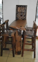 Thuyền cũ gỗ nội thất quầy bar bàn ghế bar tủ rượu gỗ rắn tủ rượu sáng tạo bàn bar phòng khách kết hợp phân vùng bộ - Bàn / Bàn 	mẫu bàn ghế gỗ phòng khách cổ điển