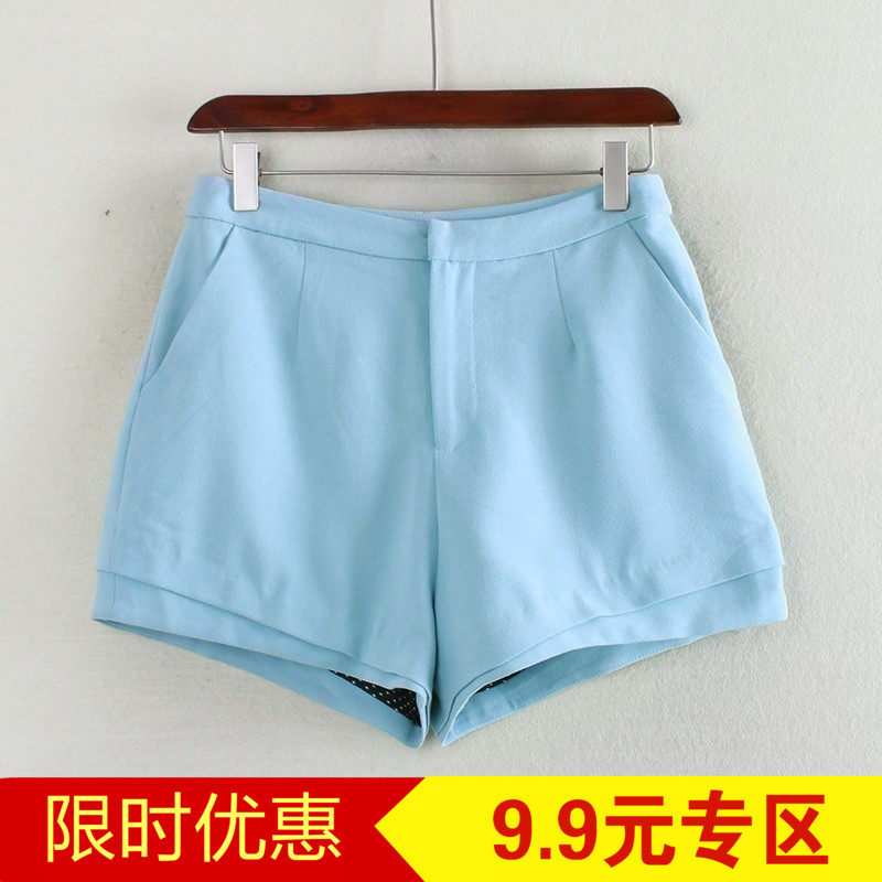 Z loạt truy cập giảm giá của phụ nữ thương hiệu giảm giá bán cao eo là mỏng màu rắn quần short quần âu mùa xuân và mùa thu A7525