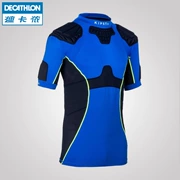 Decathlon rugby quần áo nam thể thao bumper phù hợp với người lớn trẻ em đào tạo áo bảo vệ t-shirt kipsta