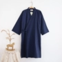 Nhật bản- phong cách áo ngủ nam cổ phong cách mỏng phần kích thước lớn bông đồ ngủ kimono dài và gió mùa xuân mùa hè áo choàng tắm 2018 mới đồ lót