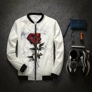 Mùa xuân và Mùa Thu của Nam Giới Cổ Áo Jacket Mỏng Áo Khoác Hàn Quốc Slim In Thanh Niên Quần Áo Bóng Chày Sinh Viên của Nam Giới Mặc
