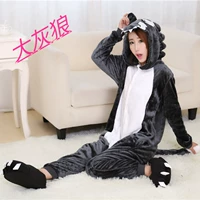 Flannel Tigger Big Wolf Stitch Phim hoạt hình dành cho người lớn Xiêm Bộ đồ ngủ dành cho phụ huynh và trẻ em áo ngủ nữ