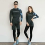 Áo tắm Hàn Quốc nữ bảo thủ chia tay boxer áo chống nắng dài tay thể thao giảm béo bụng cặp đôi lặn - Vài đồ bơi 	đồ đi biển cho cặp đôi