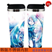 Phiên bản Hatsune Miku Q của trò chơi hoạt hình chị em anime hai nhân dân tệ xung quanh học sinh gấp đôi cốc nước cách nhiệt