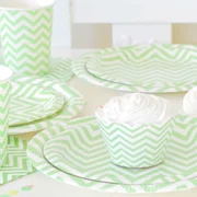 Trẻ em sinh nhật của chủ đề gói sinh nhật bé bàn tiệc sắp xếp nguồn cung cấp dùng một lần bộ đồ ăn màu xanh lá cây mô hình sóng