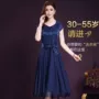 Đặc biệt cung cấp giải phóng mặt bằng lụa nặng jacquard váy nữ Slim khí mùa hè đu lớn lưới váy 100% lụa váy dài qua đầu gối