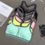 New Young Women Yoga Sports Vest Đơn giản Tự nhiên Cố định Dây đeo đôi Đồ lót Chạy Bra - Đồ lót thể thao áo bra chạy bộ
