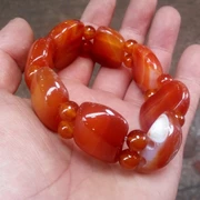 Tự nhiên Brazil Mã Não Đỏ Bracelet Tay Chalcedony Ngọc Hạt Bracelet Bracelet