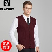 Playboy trung niên vest nam mùa thu và mùa đông đan áo len người đàn ông trung niên vest 40 tuổi 50 cha áo len
