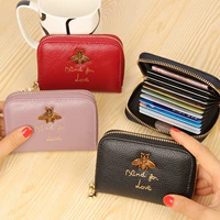 Lớp đầu tiên của da organ thẻ bag của phụ nữ chủ thẻ da coin purse multi-card gói thẻ dây kéo ví nhỏ bộ thẻ ví lv chính hãng