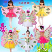 Hiệu suất của trẻ em quần áo bướm côn trùng bay trang phục cô gái nhảy quần áo trẻ em cánh quần áo trẻ em cho thấy váy