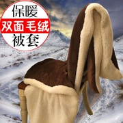 Flannel mùa đông sang trọng chăn bìa cộng với nhung dày hai mặt nhung san hô chăn đơn mảnh 1,8x2.0 m tóc - Quilt Covers