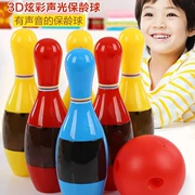 Trẻ em 3d âm thanh đầy màu sắc và ánh sáng bowling phim hoạt hình câu đố thể dục thể thao đồ chơi cha mẹ trẻ em trò chơi đồ chơi bowling - Quả bóng bowling