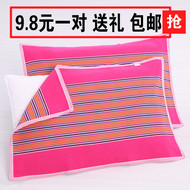 Đích thực cũ vải thô gối khăn dày thêm dày tăng không phai màu thoáng khí duy nhất gối khăn đặc biệt vải thô gối khăn cặp