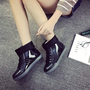 Giày thạch cao thời trang và nhung mưa ủng đi mưa nữ Sinh viên ngắn ủng đi mưa ủng Hàn Quốc giày chống trượt giày cao su