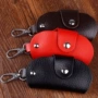 Túi chìa khóa da nam giới và phụ nữ đơn giản túi chìa khóa chụp nút thắt lưng da chìa khóa xe trường hợp túi đựng chìa khóa xe