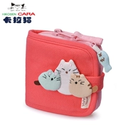 Kara mèo phim hoạt hình gấp dễ thương Hàn Quốc ngắn mini canvas ví túi xách nữ sinh viên vải coin purse