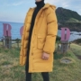 Hồng Kông gió 2017 mùa đông người đàn ông mới của loose casual dài áo khoác các cặp vợ chồng trùm đầu bánh mì quần áo xu hướng quần áo cotton áo măng tô nữ