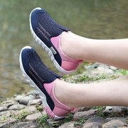 Giày mùa hè sông nữ giày lội nước nam và nữ giày lội giày nữ giày lưới thoáng khí chống trượt - Khởi động ngoài trời