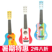 Trẻ em người mới bắt đầu của guitar gỗ đồ chơi guitar có thể chơi bé giáo dục sớm thực hành âm nhạc mini món quà của trẻ em