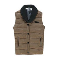 Retro nam mùa đông vest nam ấm độn coat vest nam vest vest bông coat jacket triều 0081 áo khoác da nam