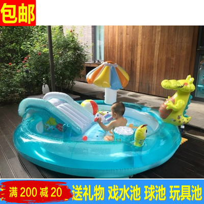 0-3-6 tuổi nam và nữ bé inflatable paddy hồ bơi động vật phim hoạt hình hồ bơi nhỏ trượt hồ bơi trẻ em đồ chơi