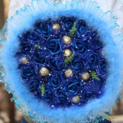 Món quà sinh nhật phim hoạt hình bó hoa Ferrero sô cô la màu xanh enchantress tăng bó hoa món quà năm mới l044