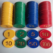 Chip Set 160 mảnh Bronzing hai mặt kỹ thuật số Chip Mahjong Poker Trò chơi Token Nhựa Chip Coin - Các lớp học Mạt chược / Cờ vua / giáo dục