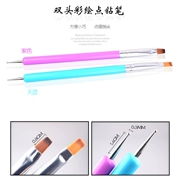 Bút bi đôi đầu điểm khoan bút quang trị liệu tinh thể bút cung cấp dụng cụ gỗ bút màu tùy chọn - Công cụ Nail