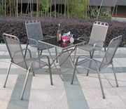 giải phóng mặt bằng giải trí ngoài trời đầy đủ bàn sắt và ghế đồ nội thất ban công vườn wrought sắt sắt net bàn ăn và ghế trà cà phê