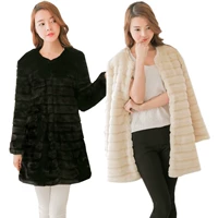 Mới giả lông thú áo khoác trong phần dài của mùa đông Hàn Quốc phiên bản của áo khoác lông rex thỏ lông của phụ nữ áo gió đặc biệt giải phóng mặt bằng áo phao lót lông