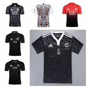 Rugby quần áo 18 New Zealand tất cả các màu đen Maori đội maori tất cả người da đen rugby jersey
