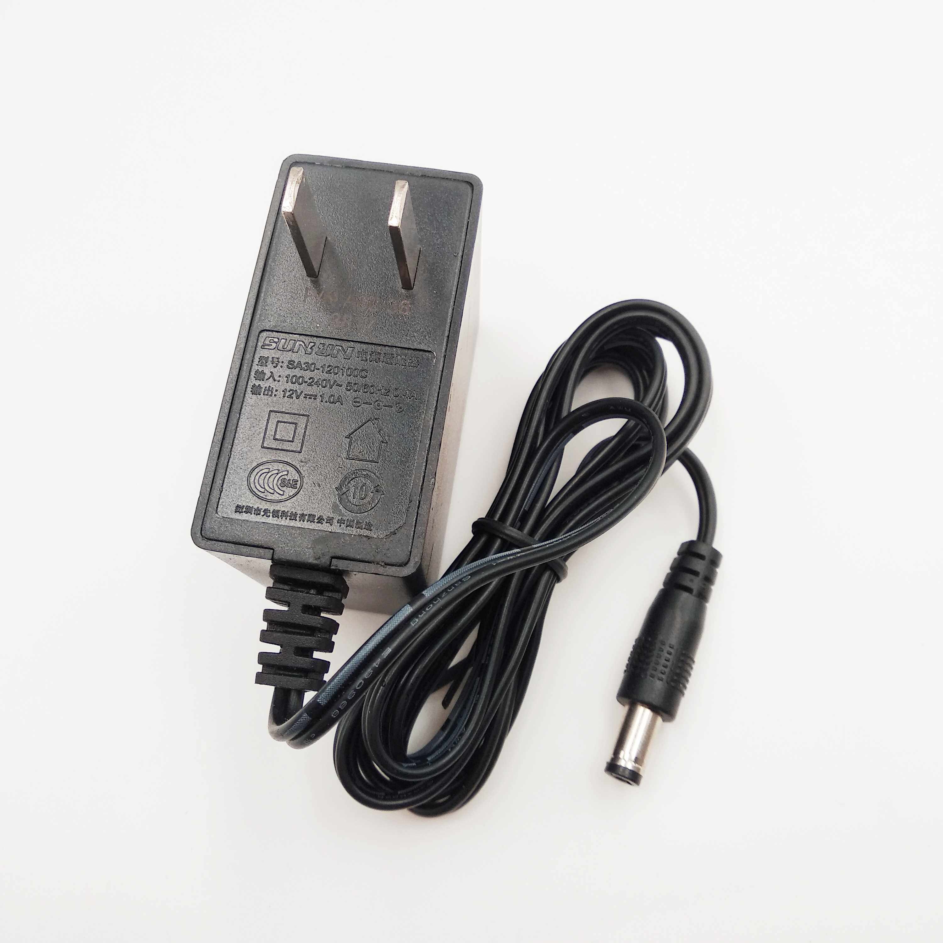 Sunun AC Adapter SA30-120100C 12V 1A Power Supply 5.5*2.1mm Wall