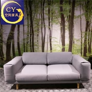 Đồ nội thất thiết kế cổ điển đơn giản và thoải mái giản dị ba chỗ ngồi sofa hiện đại Bắc Âu phòng khách sofa vải sofa